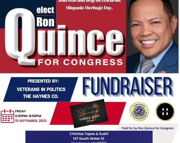 Ron Quince, Congressional Candidate fundraiser at Chinitas Tapas & Sushi this Friday!