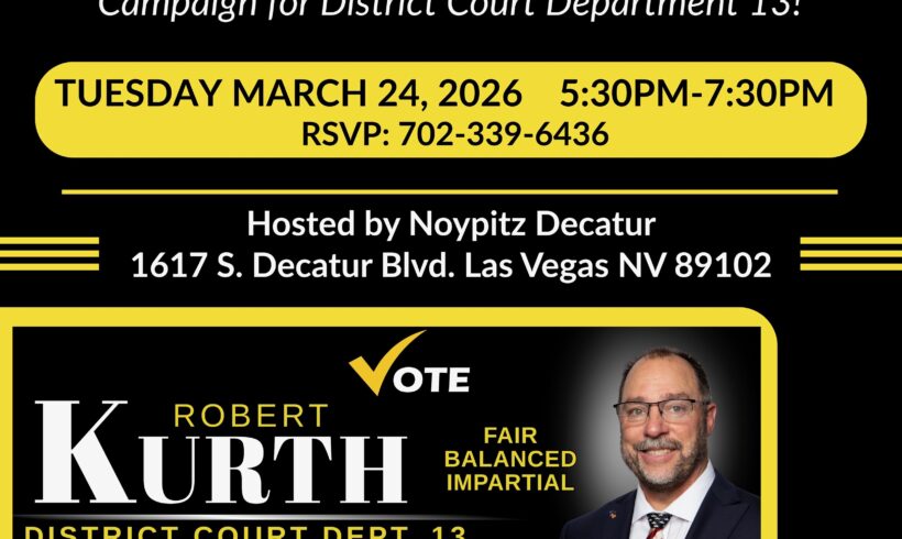 “Community Invited to Attend Robert Kurth Campaign Kickoff Celebration”