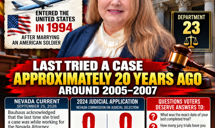MARTINA BAUHAUS WANTS TO BE A DISTRICT COURT JUDGE — BUT HAS SHE TRIED A CASE IN NEARLY 20 YEARS? MARTINA BAUHAUS WANTS TO BE A DISTRICT COURT JUDGE — BUT HAS SHE TRIED A CASE IN NEARLY 20 YEARS?
