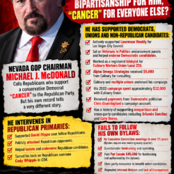 MICHAEL McDONALD’S NVGOP CHAIRMANSHIP: THE DOUBLE STANDARD BIPARTISANSHIP FOR HIM, “CANCER” FOR EVERYONE ELSE?