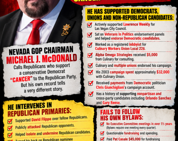 MICHAEL McDONALD’S NVGOP CHAIRMANSHIP: THE DOUBLE STANDARD BIPARTISANSHIP FOR HIM, “CANCER” FOR EVERYONE ELSE?